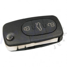 Audi 3 Butonlu Anahtar Kabı - Oval - Sustalı